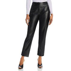 NWT Lucy Paris Faux Leather High Rise Cargo Pants